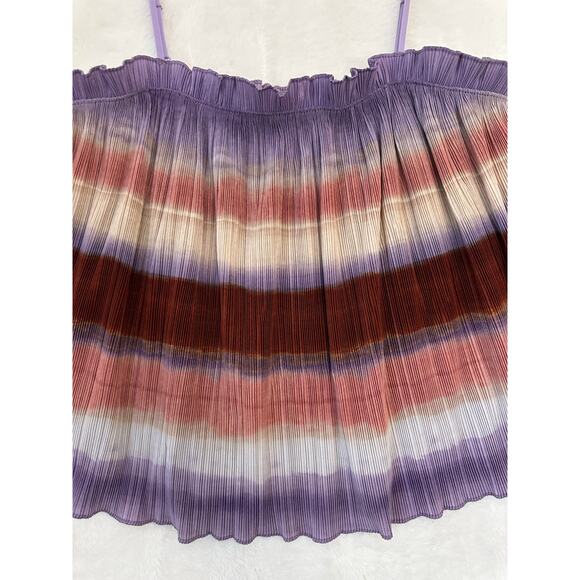 Madewell Pleated Cami Top S Flowy Beachy Relaxed Stripe - Picture 2 of 8
